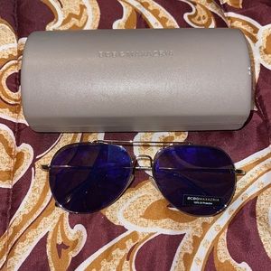 BCBG MAXAZRIA Purple/Blue Aviator Sunglasses
